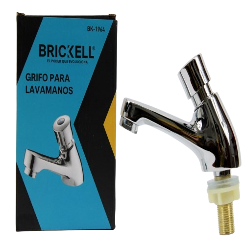 LLAVE INDIVIDUAL PARA LAVAMANO CROMADA 1/2" UNID BRICKELL