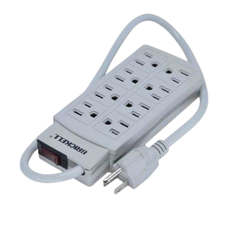REGLETA ELECTRICA 8 TOMAS BLANCA UNID BRICKELL