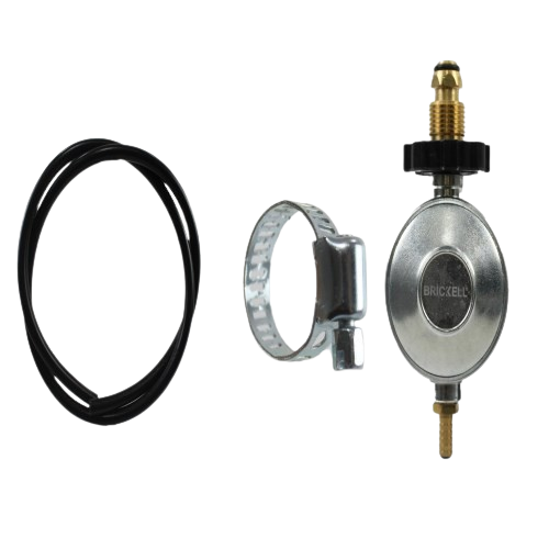 REGULADOR DE GAS PARA BOMBONA DE GAS 18KG A 43 KG CON MANGUERA DE 1.5MTS UNID BRICKELL