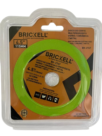DISCO DE CORTE CERAMICA / VIDRIO 4 1/2" 1.0X22,23MM UNID BRICKELL