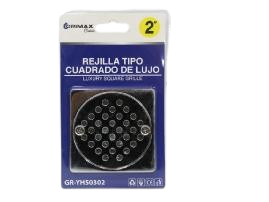 REJILLA DESAGÜE DE PISO DE LUJO CROMADA 2" UNID GRIMAX