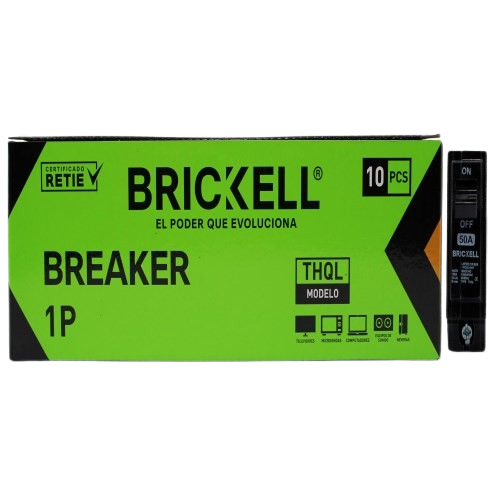 BREAKER INTERRUPTOR DE CIRCUITO THQL EMPOTRAR SENCILLO 50A UNID BRICKELL