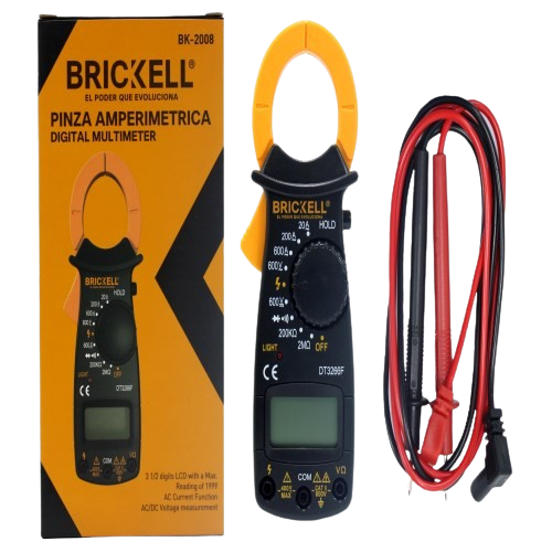 MULTIMETRO DIGITAL CON PINZA AMPERIMETRICA 600V UNID BRICKELL