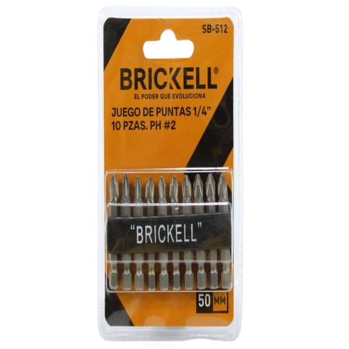 SET DE PUNTAS ESTRELLA 1/4" 10PZS 50MM UNID BRICKELL