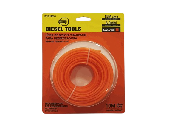 NYLON DESMALEZADOR CUADRADO 3MMx10MTS UNID DIESEL TOOLS