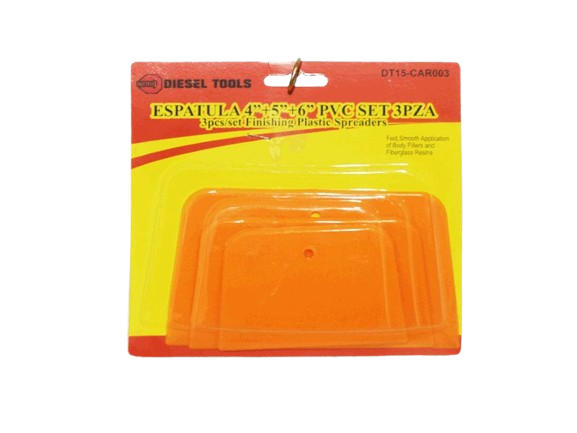 SET DE ESPATULA 4"-5"-6" PVC 3 PZA UNID DIESEL TOOLS