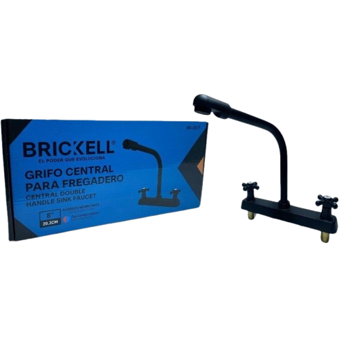 LLAVE DE FREGADERO CENTRAL 8" M/T CRUZ NEGRO UNID BRICKELL