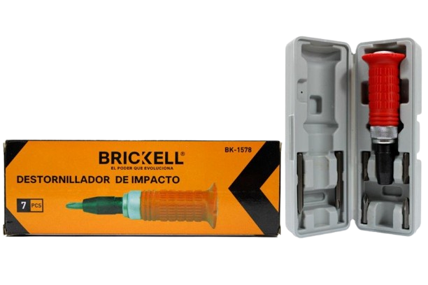 DESTORNILLADOR DE IMPACTO 7 PZAS UNID BRICKELL