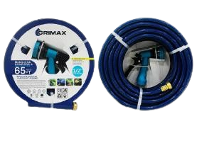 MANGUERA DE JARDIN CON PISTOLA 1/2" X 65 PIES UNID GRIMAX
