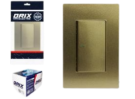 INTERRUPTOR APAGADOR SENCILLO DORADO UNID ORIX