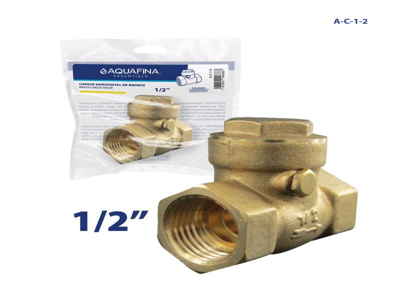 VALVULA CHECK SWING HORIZONTAL 1/2" UNID AQUAFINA