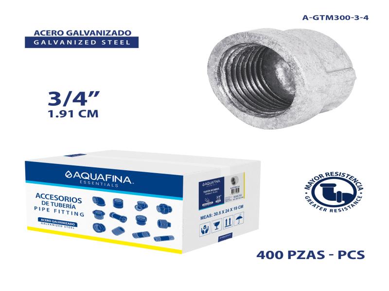 TAPÓN HEMBRA  GALVANIZADO  3/4" HR UNID AQUAFINA