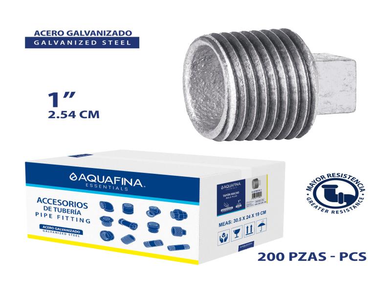 TAPÓN MACHO  GALVANIZADO  1" MR UNID AQUAFINA