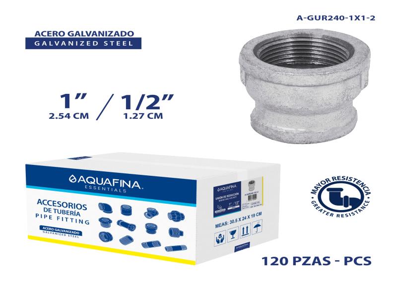 BUJE REDUCIDO GALV. 1"X1/2" UNID AQUAFINA
