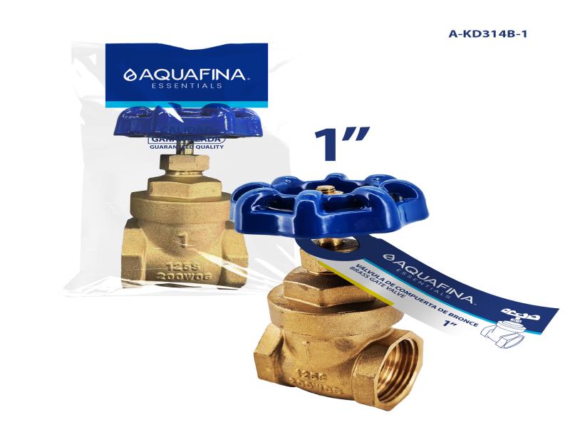 VALVULA DE COMPUERTA DE BRONCE 1" UNID AQUAFINA