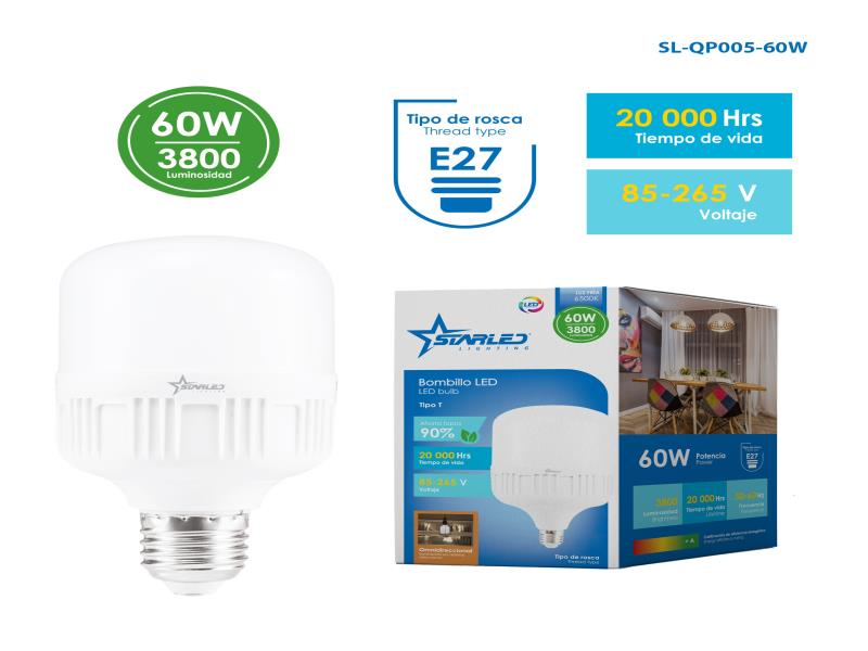 BOMBILLO LED TIPO T 60W/E27 UNID STARLED