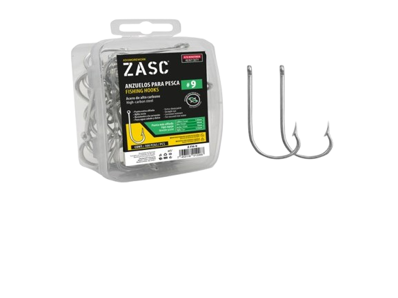 ANZUELOS PARA PESCAR #9 100 PZAS UNID ZASC