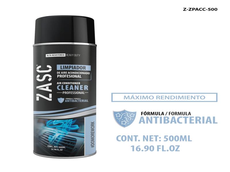 SPRAY LIMPIADOR DE AIRE ACONDICIONADO PROFESIONAL 500ML UNID ZASC