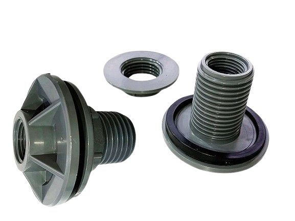 FLANGE CONECTOR PARA TANQUE 1/2" PVC GRIS UNID AQUA PLUS