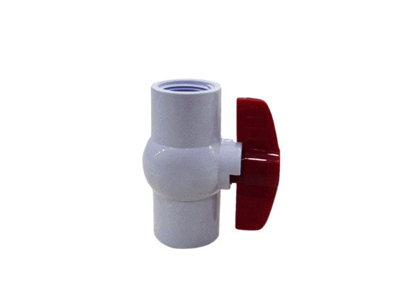 VALVULA PVC 1/2" LISA BLANCA UNID AQUA PLUS