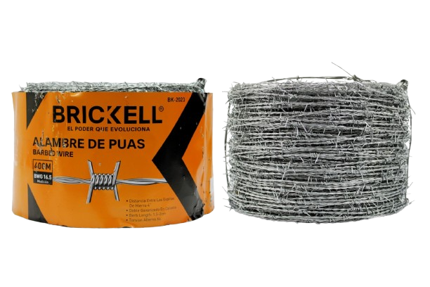 ALAMBRE DE PUAS CALIBRE #16.5 400MTS X4 GALV UNID BRICKELL