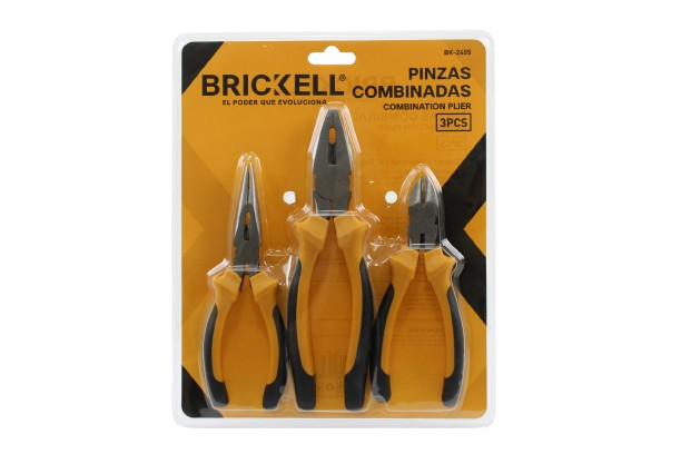 SET DE PINZAS ALICATES UNIVERSAL 8" 3 PZAS UNID BRICKELL