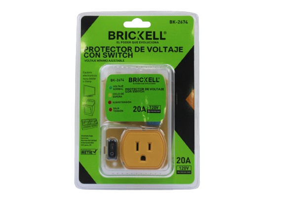 PROTECTOR DE VOLTAJE CON SWITCH 20AMP 120V UNID BRICKELL