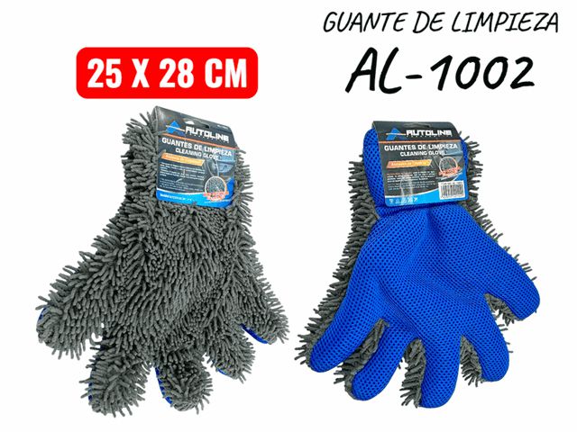 GUANTES DE MICROFIBRA PARA LAVAR CARROS 25x28XM UNID AUTOLINE