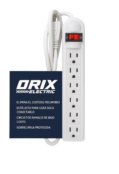 REGLETA ELECTRICA 6 TOMAS 1 MTS UNID ORIX ELECTRIC