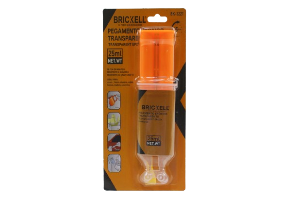 PEGANTE EPOXICO TRANSPARENTE 5 MIN 25ML UNID BRICKELL