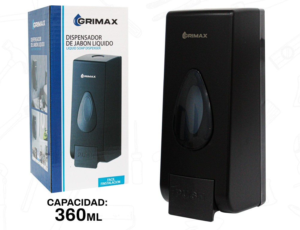 DISPENSADOR DE JABON 18.5*7.5CM, 360ML UNID GRIMAX