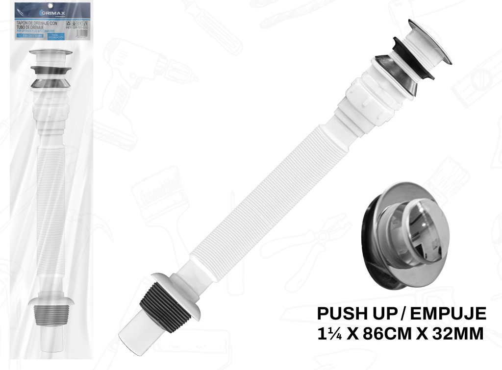 DESAGUE CORRUGADO 1 1/4" X86CMX32MM PUSH UNID GRIMAX