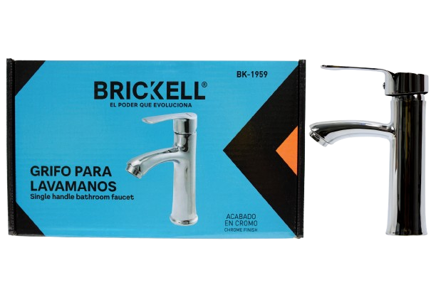 GRIFO PARA LAVAMANOS 1/2" ACABADO CROMADO UNID BRICKELL