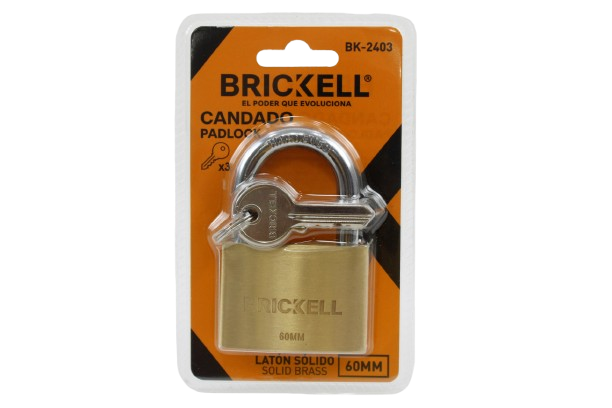 CANDADO 60MM CILINDRO DE BRONCE BLISTER UNID BRICKELL