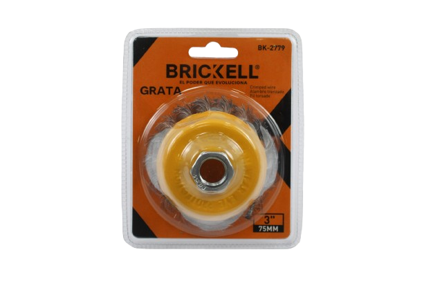CEPILLO DE ALAMBRE ONDULADO DE COPA 3" UNID BRICKELL