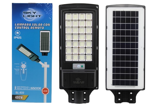 REFLECTOR PANEL SOLAR 400W CON CONTROL REMOTO UNID SKY LED