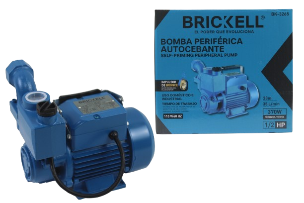 BOMBA PERIFERICA DE AGUA AUTOCEBANTE 1/2HP (370W) UNID BRICKELL