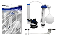 SET DE HERRAJE PARA INODORO 1/2" CON BALANCIN UNID GRIMAX