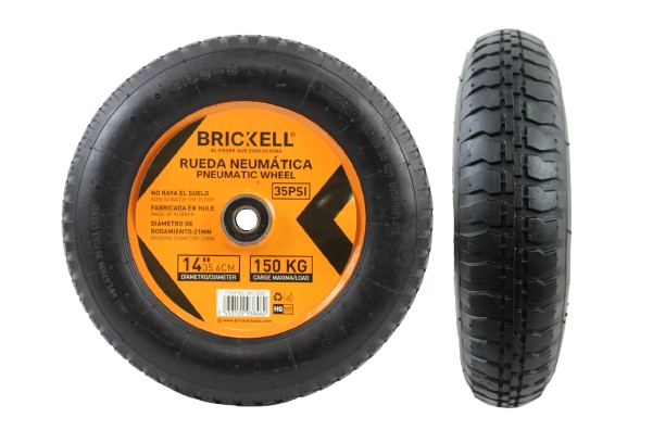 RUEDA PARA CARRETILLA NEUMATICA 14"35.6CM (150KG) UNID BRICKELL