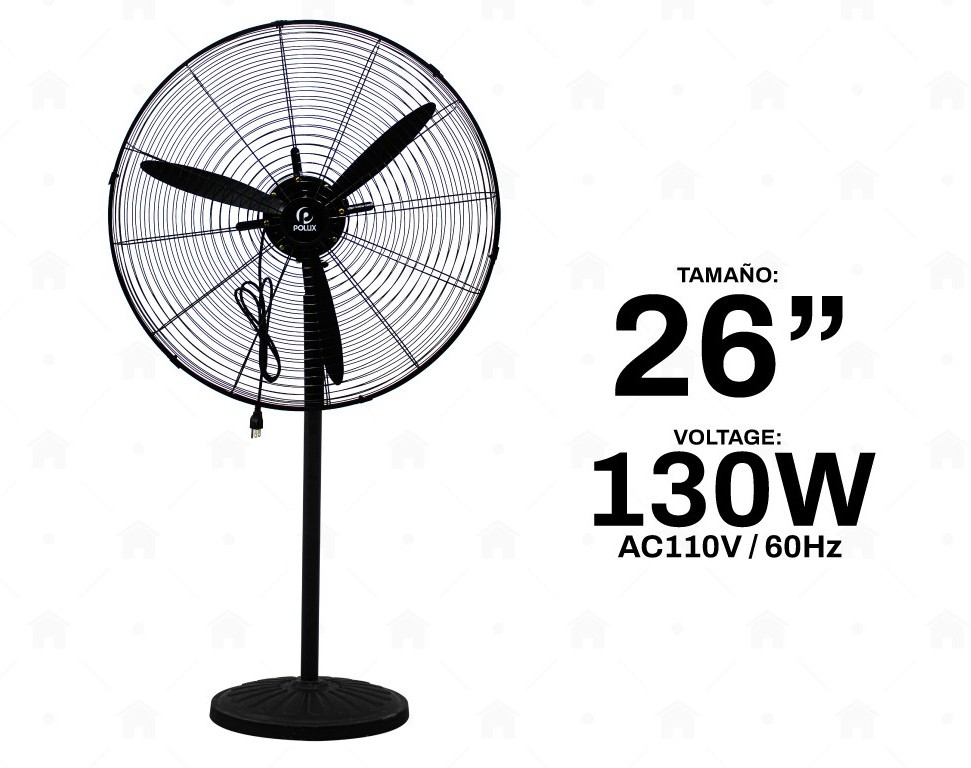 VENTILADOR INDUSTRIAL 26" 130W 110V UNID POLUX