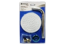 REGADERA PARA DUCHA REDONDA  6" + TUBO ACERO INOX UNID GRIMAX