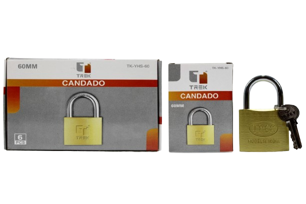 CANDADO LATON SOLIDO ARCO 60 MM UNID TREK