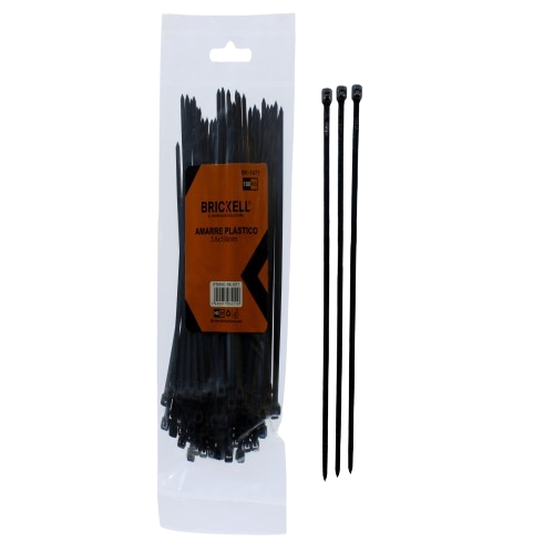 TIRRAP ZUNCHO NEGRO 3,6x150MM 100 PZAS UNID BRICKELL