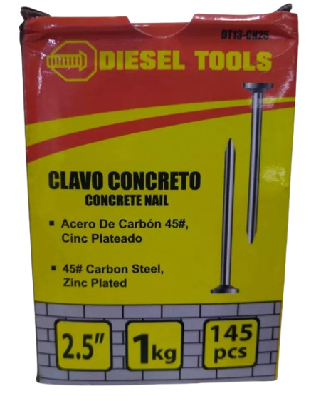 CLAVOS PARA CONCRETO 2.5" 1KG UNID DIESEL TOOLS