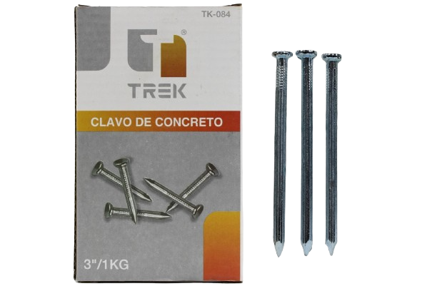 CLAVOS PARA CONCRETO 3" 1KG UNID TREK