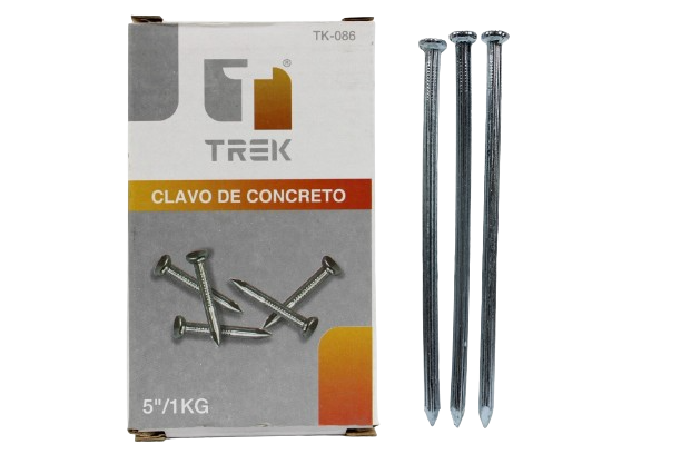 CLAVOS PARA CONCRETO 5" 1KG UNID TREK