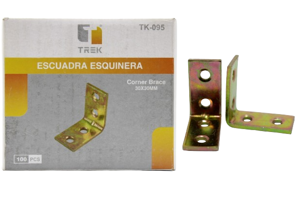 ESCUADRA DE METAL 30x30MM 100 PZAS UNID TREK