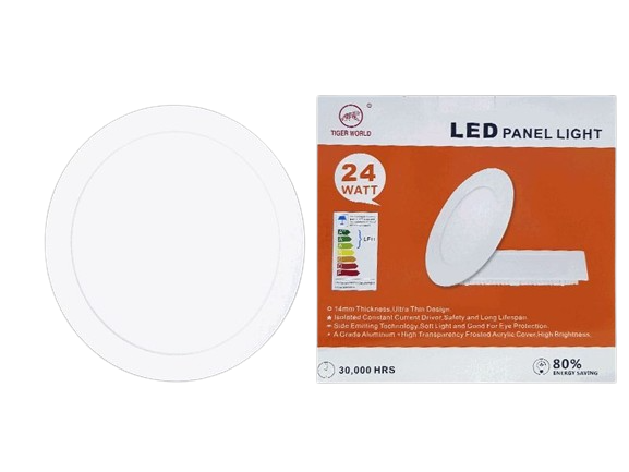 LAMPARA PANEL LED REDONDA EMPOTRABLE BLANCA 24W UNID TIGER