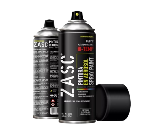 SPRAY PINTURA ALTA TEMPERATURA 400ML NEGRO UNID ZASC