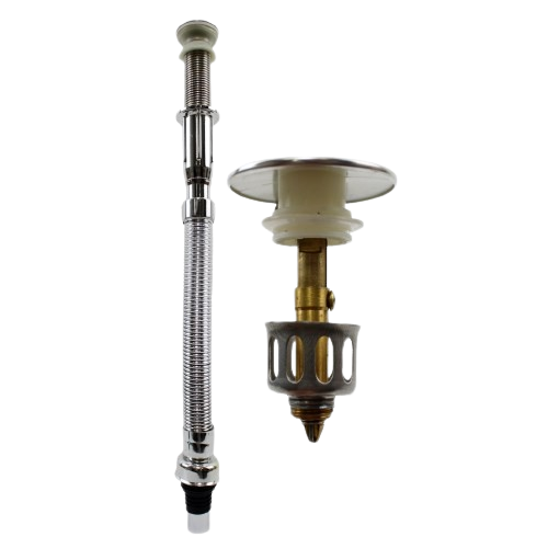 DESAGUE PARA LAVAMANOS PUSH METALICO CON EXTENSION UNID S/M